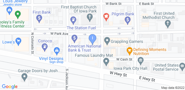 Map to IOWA PARK JIU JITSU CLUB